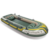 NNEVL Intex Seahawk 4 Set Inflatable Boat with Oars and Pump