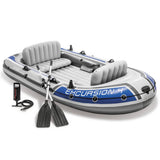 NNEVL Intex Excursion 4 Set Inflatable Boat with Oars and Pump