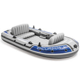 NNEVL Intex Excursion 4 Set Inflatable Boat with Oars and Pump