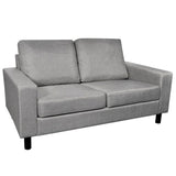 NNEVL Sofa Set 2-Seater and 3-Seater Fabric Light Grey