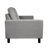 NNEVL Sofa Set 2-Seater and 3-Seater Fabric Light Grey