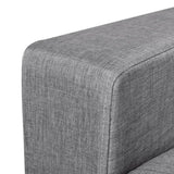 NNEVL Sofa Set 2-Seater and 3-Seater Fabric Light Grey