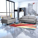 NNEVL Sofa Set 2-Seater and 3-Seater Fabric Light Grey