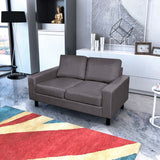NNEVL Sofa Set 2-Seater and 3-Seater Fabric Dark Grey