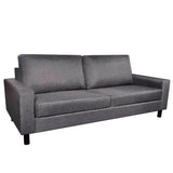 NNEVL Sofa Set 2-Seater and 3-Seater Fabric Dark Grey