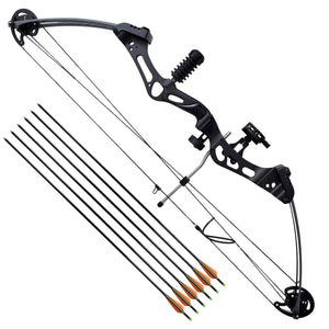 NNEVL Adult Compound Bow with Accessories and Fiberglass Arrows