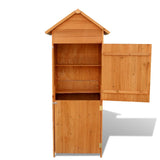 NNEVL Garden Storage Cabinet Brown 79x49x190 cm