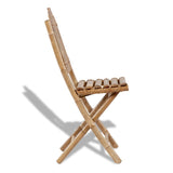 NNEVL Foldable Outdoor Chairs Bamboo 4 pcs