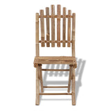 NNEVL Foldable Outdoor Chairs Bamboo 4 pcs
