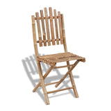 NNEVL Foldable Outdoor Chairs Bamboo 4 pcs