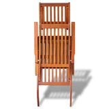 NNEVL Outdoor Deck Chair with Footrest Solid Acacia Wood