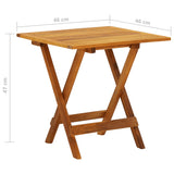 NNEVL Bistro Table 46x46x47 cm Solid Acacia Wood