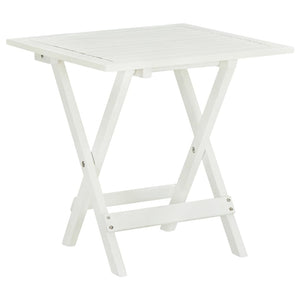 NNEVL Bistro Table White 46x46x47 cm Solid Acacia Wood