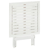 NNEVL Bistro Table White 46x46x47 cm Solid Acacia Wood