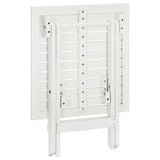 NNEVL Bistro Table White 46x46x47 cm Solid Acacia Wood