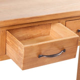 NNEVL Console Table with 2 Drawers 83x30x73 cm Solid Oak Wood