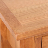 NNEVL Console Table with 2 Drawers 83x30x73 cm Solid Oak Wood