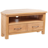NNEVL TV Cabinet with Drawer 88 x 42 x 46 cm Solid Oak Wood