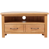 NNEVL TV Cabinet with Drawer 88 x 42 x 46 cm Solid Oak Wood
