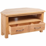 NNEVL TV Cabinet with Drawer 88 x 42 x 46 cm Solid Oak Wood
