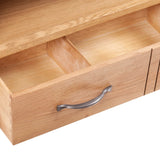 NNEVL TV Cabinet with Drawer 88 x 42 x 46 cm Solid Oak Wood