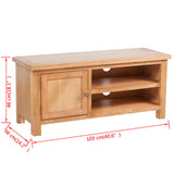 NNEVL TV Cabinet 103 x 36 x 46 cm Solid Oak Wood