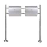 NNEVL Double Mailbox on Stand Stainless Steel