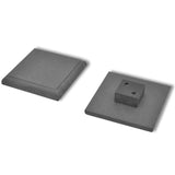 NNEVL Garden Fence Set 1 Square + 1 Slanted WPC 297 cm Grey