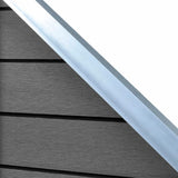 NNEVL Garden Fence Set 1 Square + 1 Slanted WPC 297 cm Grey