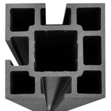 NNEVL Garden Fence Set 1 Square + 1 Slanted WPC 297 cm Grey