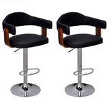 NNEVL Bar Stools 2 pcs Bent Wood