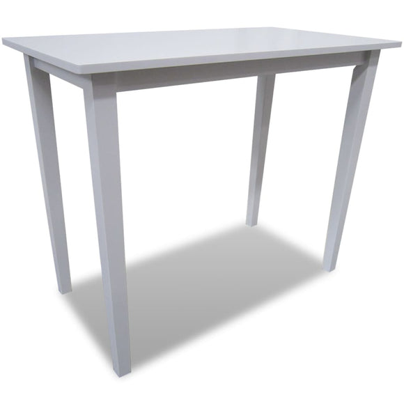 NNEVL Wooden Bar Table White