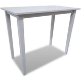 NNEVL Wooden Bar Table White