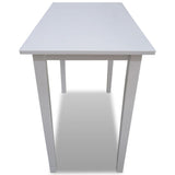 NNEVL Wooden Bar Table White
