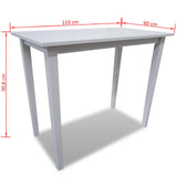 NNEVL Wooden Bar Table White