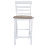 NNEVL Bar Chairs 2 pcs White Fabric