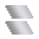 NNEVL Set of 10 Flexible Lawn Fence Galvanised Steel 100 x 14 cm