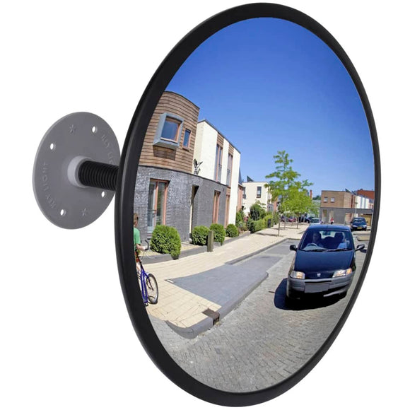 NNEVL Convex Traffic Mirror Acrylic Black 30 cm Indoor