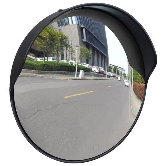NNEVL Convex Traffic Mirror PC Plastic Black 30 cm Outdoor