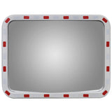 NNEVL Convex Traffic Mirror Rectangle 60 x 80 cm with Reflectors
