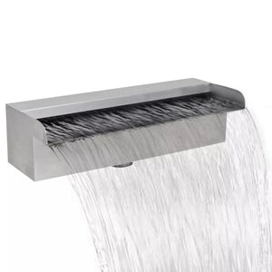 NNEVL Rectangular Waterfall Pool Fountain Stainless Steel 30 cm