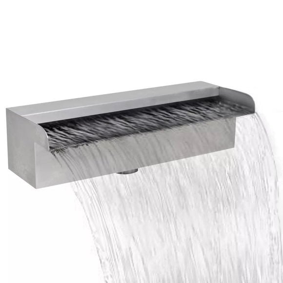 NNEVL Rectangular Waterfall Pool Fountain Stainless Steel 30 cm