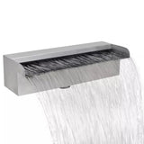 NNEVL Rectangular Waterfall Pool Fountain Stainless Steel 30 cm