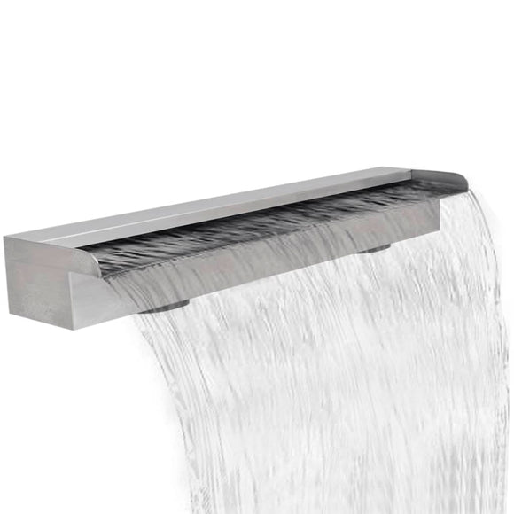 NNEVL Rectangular Waterfall Pool Fountain Stainless Steel 90 cm