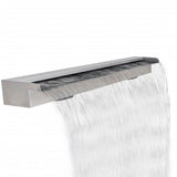 NNEVL Rectangular Waterfall Pool Fountain Stainless Steel 120 cm