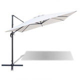 NNEVL Roma Umbrella with Portable Base 2.5 x 2.5 m Aluminium Sand White