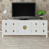 NNEVL Wooden Sideboard Asian Style with 8 Drawers and 2 Doors