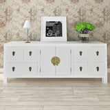 NNEVL Wooden Sideboard Asian Style with 8 Drawers and 2 Doors