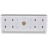 NNEVL Wooden Sideboard Asian Style with 8 Drawers and 2 Doors
