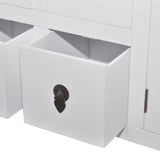 NNEVL Wooden Sideboard Asian Style with 8 Drawers and 2 Doors